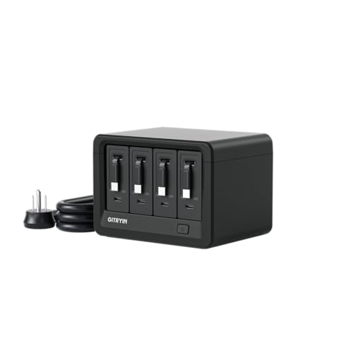 12-in-1 Desktop Charging Station with 4 Retractable Type-C Wall Chargers, 40W USB-C Power Strip with Flat Plug, Extension Cord with 1020J Surge Protection for Home Office - size: With 4 Type-C Chargers