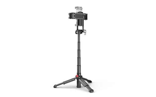JOBY TelePod Mini Mini Selfie Stick Tripod with Bluetooth Remote | Compact Portable Phone Tripod, Extendable Hand Grip & Desktop Stand, Horizontal/Vertical Phone Holder, Dual Cold Shoe Mounts