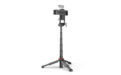 JOBY TelePod Mini Mini Selfie Stick Tripod with Bluetooth Remote | Compact Portable Phone Tripod, Extendable Hand Grip & Desktop Stand, Horizontal/Vertical Phone Holder, Dual Cold Shoe Mounts