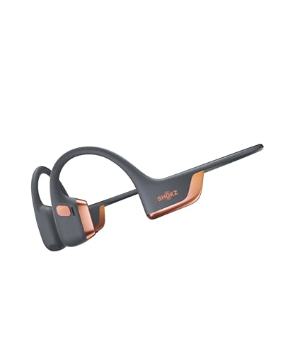 SHOKZ New OpenRun Pro 2-Bone Conduction Headphones,Open-Ear Bluetooth Wireless Sport Earphones for Running,Workouts-Sweat Resistant,Secure Comfortable Fit-Deep Bass,Smart Mic, Reflective Strip - color: Rose Gold, size: Standard