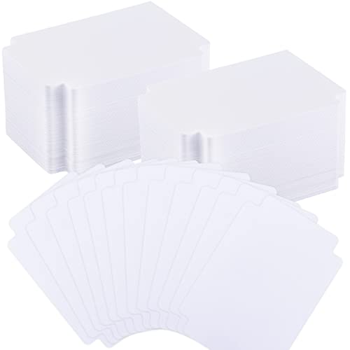 250 Pcs Trading Card Dividers Plastic Card Dividers, Frosted Separator with Tabs Standard Vertical Compatible with Games Sports TCG, 2.7 x 3.8 Inches (White) - color: White