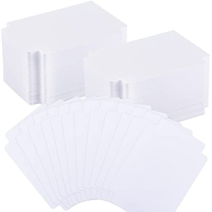 250 Pcs Trading Card Dividers Plastic Card Dividers, Frosted Separator with Tabs Standard Vertical Compatible with Games Sports TCG, 2.7 x 3.8 Inches (White) - color: White