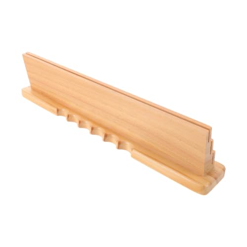Wood Playing Card Holder Stand 3 Slots, Natural Wood Grain Tray for Enhanced Stability and Convenient Card Access, Suitable for Group Game Evenings and Poker Games