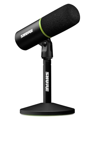 Shure MV6 USB Gaming Microphone for Streaming & Recording | Dynamic USB PC mic with desktop stand, noise cancellation, tap-to-mute and 3.5mm headphone monitoring for gaming - size: 300.5625 cubic inches