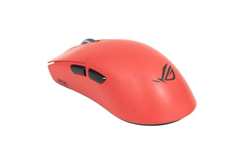 ASUS ROG Harpe II Ace Wireless Esports Gaming Mouse – Pro-Tested, Right-Handed, 48g Lightweight, Tri-Mode Connectivity, 42K DPI, 8K Polling, 101Hr Battery, Web-Based Tool, PC/Mac Support – Lava Red - color: Red, style: Harpe II Ace