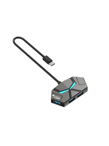 USB Hub 2.0, Multi-Port USB Hub,USB Extender with Extra Power Port for Laptop, PC, Xbox, Gamepad,Flash Drive, HDD, Console, Printer, Camera,Keyborad, Mouse,USB Fan (4-Port USB C 2.0) - style: 4-port USB C 2.0