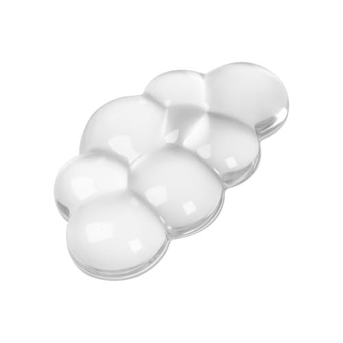 Gel Cloud Mouse Wrist Rest, Cute Wrist Support and Arm Support for Mouse Rest Typing Pain Relief，Suitable for Office/Computer/Laptop/Gaming (Transparent White) - color: Transparent White