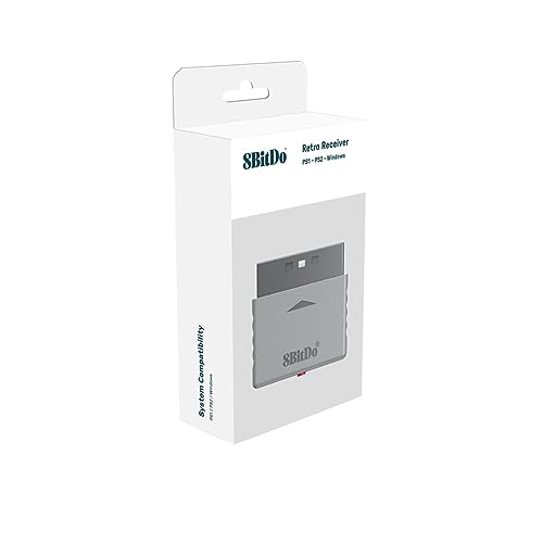 8Bitdo Bluetooth Retro Controller Adapter Receiver for PS1 PS2 and Windows | Compatible with PS5/PS4 Controller, Xbox Series/Xbox One Bluetooth and Switch Pro Controller