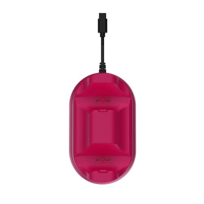 PDP Gaming PlayStation 5 METAVOLT Dual Charging Station for 2 Wireless PS5 Controllers (Cosmic Red) - color: Cosmic Red