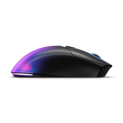 Lenovo Legion M410 Wireless RGB Gaming Mouse – 6 Button Palm Grip Mouse with 16,000 DPI, 53 Hour Rechargeable Battery, 2-Zone RGB Lighting, NVIDIA Reflex Compatible - color: Translucent, size: Medium | Right Handed, style: M410