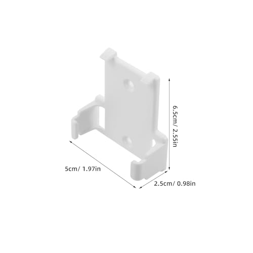 2pcs Fan Remote Holder Wall Mount, Remote Holder Wall Mounted, Plastic Adhesive Bracket for Controller, Organizer for Living Room Bedroom and Office White