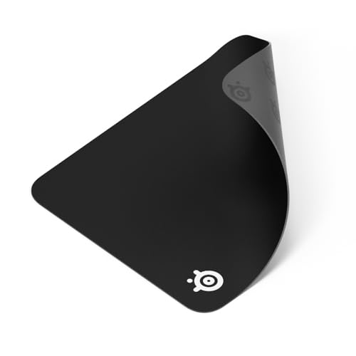 SteelSeries QcK Medium Gaming Mousepad — Black — Non-Slip Silicone Rubber Base — Peak Tracking and Stability — Optimized for Gaming Sensors — 320 mm x 270 mm — FPS, MOBAs, RTS, MMO - color: Black, size: Medium, style: Classic