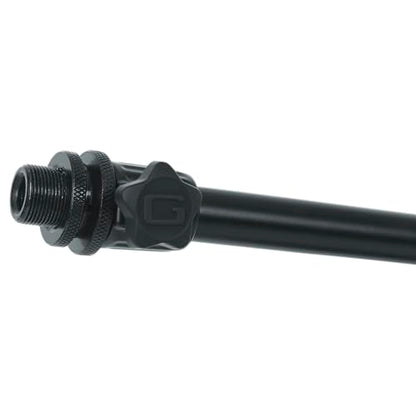 Gator Frameworks Deluxe Weighted Base Boom Mic Stand (GFW-MIC-0822) | Telescoping Boom Arm Rectangular Weighted Base & 2.5 lb. Counterweight for stable extended positioning - style: Deluxe Weighted Base