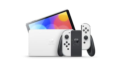 Nintendo Switch OLED with Signature Series Travel Case | Vivid 7” OLED Screen with 64 GB Internal Storage, Enhanced Audio, and Wide Adjustable Stand (White) - color: White