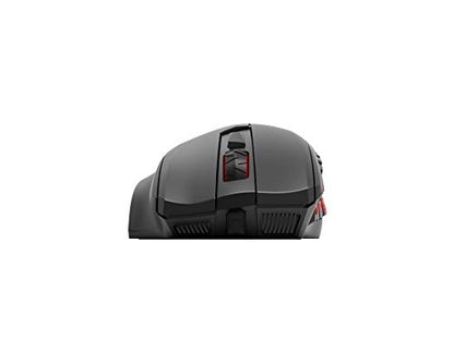 Amazon Basics Pro Gaming Mouse with 12,000 DPI Optical Sensor, 12 Programmable Buttons, Backlit RGB LED - Black