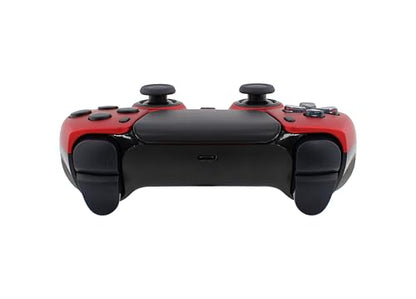 Crazy Controllerz Custom Wireless Controller for PS5 with Z-Touch™ Seamless Soft Touch Front Shell and Z-Grip™ Comfort Zones - Metallic Red - color: METALLIC RED