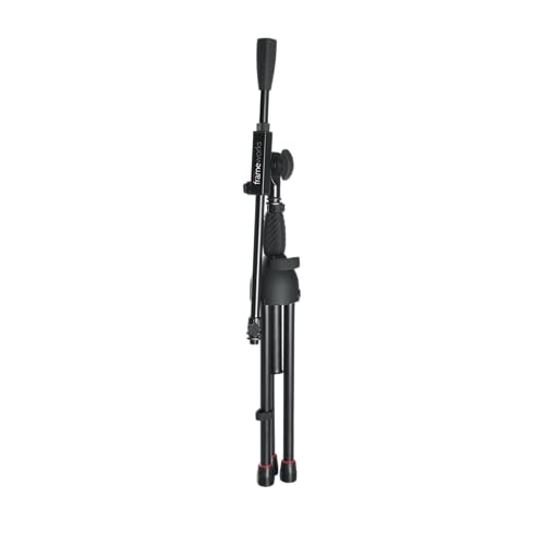 Gator Frameworks Short Tripod Base Microphone Stand with Soft Grip Twist Clutch, Boom Arm, and Both 3/8" and 5/8" Adapters (GFW-MIC-2621) - style: Tripod Base
