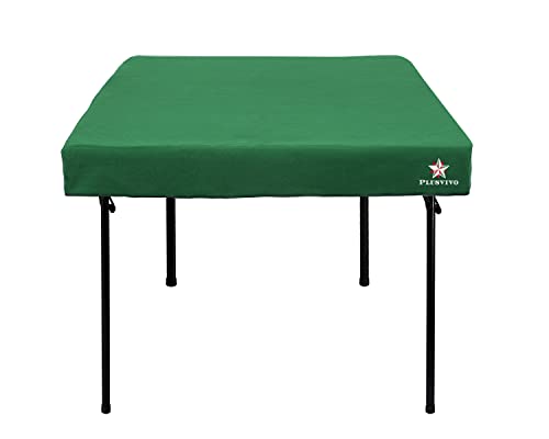 Plusvivo Game Table Cover - Mahjong, Poker, Bridge - Machine Washable Felt - 36" x 36" Blue - color: Green