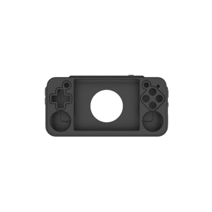 Silicone Protective Case for ANBERNIC RG35XX H Retro Handheld Gaming Console, Soft Sleeve Cover Protector Anti-Bump and Anti-Drop Full Protection, with Lanyard (Black) - color: Black
