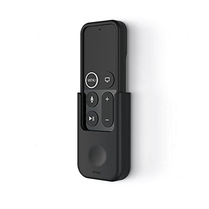 elago Universal Remote Holder Mount Compatible with Apple TV Remote and All Other Remote Controls - Adhesive Tape or Screw Mounting Options, Available Wired Charging [Small] [1st Gen] [Black] - color: Black, size: Small - 1 Gen