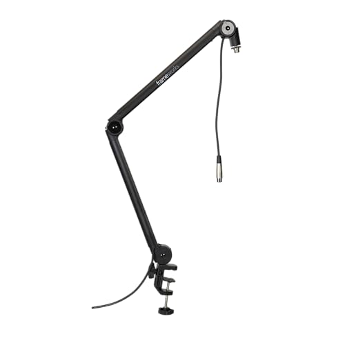 Gator Frameworks Deluxe Microphone Boom Arm Stand (GFWMICBCBM3000) | Fully Adjustable with a Quiet 360-degree Arm and Integrated XLR Easily Mounts to Most Desk Surfaces - style: 3000 Series