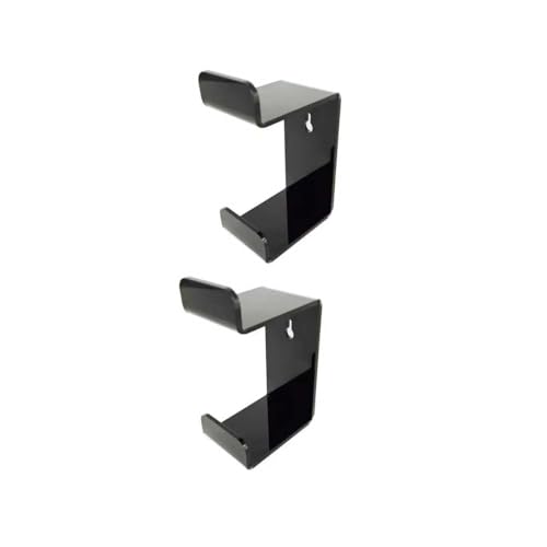 2PCS Acrylic Game Controller and Headphone Holders, Universal Dual Stand, Display Stand (Black) - color: black