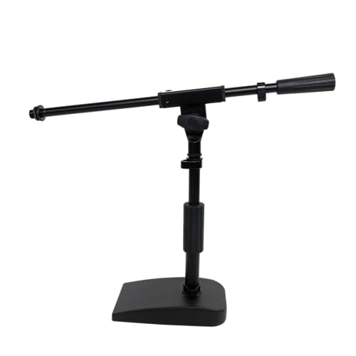 Shure by Gator Compact, Low Profile Mic Stand with Single-Section Boom; (SH-DESKTOP2) - style: Single Section Boom