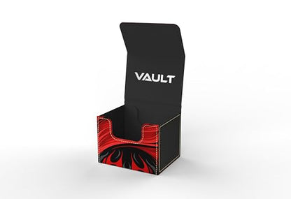 Vault- TCG/MTG 100+ Card Color Combo Deck Box (Black/Red) - color: Black/Red