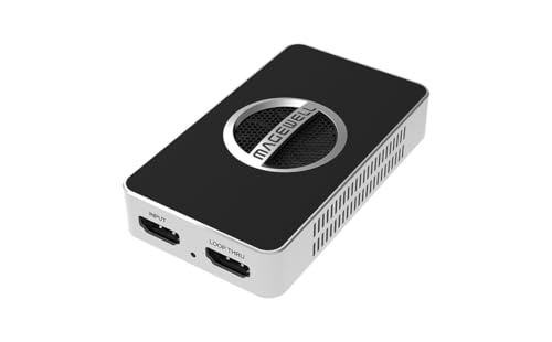 Magewell USB Capture HDMI 4K Pro 32150 – 1-Channel HDMI 2.0 to USB 3.2 Gen2x2 Video/Audio Capture Device with Loop-Through, Analog Audio in/Out, Up to 4K60 Input and Capture, Hardware Video Processing