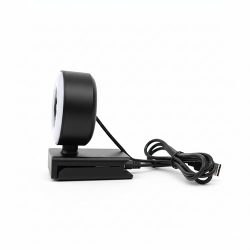 StreamLED HD USB Webcam with Adjustable LED Ring Light & Digital Mic – 720p Web Cam for Streaming, Zoom Meetings, Video Calls, Conferencing, Online Classes & Remote Work Setup