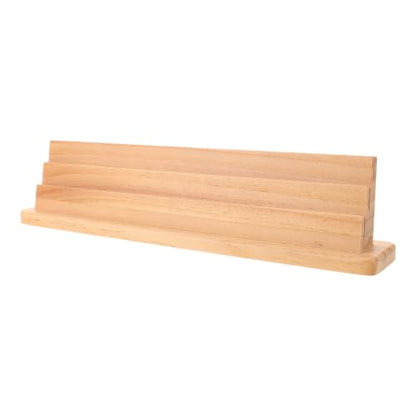 Wooden Playing Card Holder Tray for Stable Card Organization and Space-Saving Display, Natural Wood Grain Design, for Group Game Evenings and Living Rooms