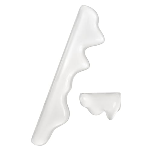 Ergonomic Gel Wrist Rest for Keyboard and Mouse, Cute Silicone Wrist Rest for Computer Keyboard 60%/68%/75% (White) - color: White