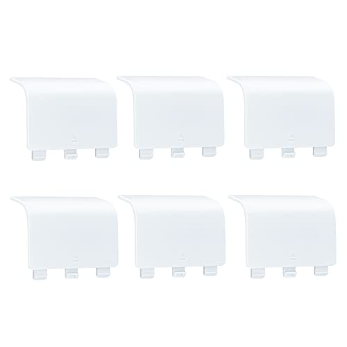 Mcbazel Battery Cover for Xbox Series X/S, Universal Replacement Battery Back Shell Door Lid Repair Part for Xbox Series S/X Controller (6 Packs) - White (NOT for Xbox One/Elite 1&2 Controllers) - color: White