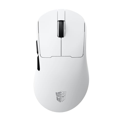 Transformers Gaming Mouse GM04 Pro, Wireless Gaming Mouse Tri-Mode Bluetooth/2.4G/Wired, 53g Ultra-Light, 24,000 DPI PAW3311 Sensor, RGB, 1000Hz, Rechargeable PC Gaming Mouse (White) - color: White