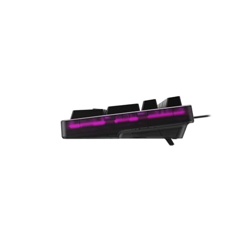 HyperX Eve 1800 – Gaming Keyboard, 1800 Form Factor,10 Zone Customizable RGB Lighting, Built-in Media Buttons, Membrane Switches, – Black - size: Compact