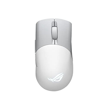 ASUS ROG Keris Wireless Aimpoint Gaming Mouse – Right-Handed Ergonomic, 75g, Tri-Mode Connectivity, 42K DPI, up to 119Hr Battery, PC/Mac Support - White - color: White, style: Keris