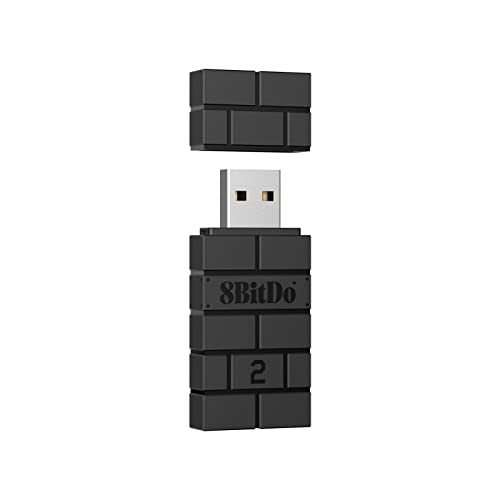 8BitDo Wireless USB Adapter 2 for Switch 2, Windows PC, Mac & Raspberry Pi, Compatible with Xbox Series X & S Controller, Xbox One Bluetooth, Switch Pro and PS5 Controller (Black) - style: USB Adapter 2