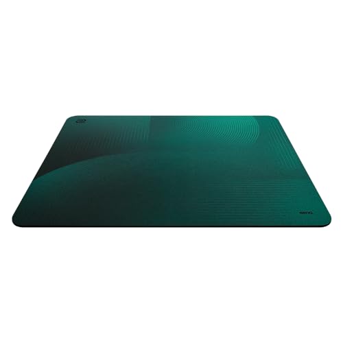BenQ Zowie G-SR-SE Bi Large Esports Gaming Mouse Pad, Humidity Resistance Color Cloth, Smooth Glide Feeling with Steady Control, Non-Stitched Edges, Uniform high-Density Rubber - color: Green, size: 18.5L x 15.4W inches