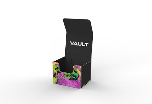 (Melting Skulls) 100% Hand-Drawn TCG/MTG 100+ Card Vault Deck Box - style: Melting Skulls