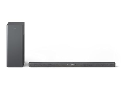 Philips B6309 2.1 Channel Soundbar with Wireless Subwoofer - Bluetooth, HDMI eARC, Dolby Atmos, DTS Virtual:X, 320W Max Power, Dark Grey - style: B6309 Soundbar with Wireless Subwoofer