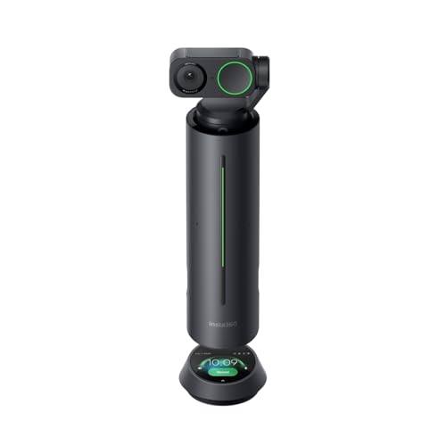 Insta360 WaveLink - 4K Conference Room Speakerphone and Camera, Speaker Tracking, 5m 360° Voice Pickup, Noise Reduction, AI Transcription and Summaries, Plug & Play, Works with Zoom, Teams - color: Graphite Black, style: WaveLink Bundle