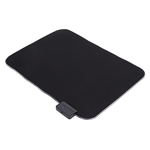 RGB Gaming Mouse Pad, Large LED Mouse Mat with Glossy Cover, Non Slip Rubber Base for Computer Accessories, 35 x 25cm Size with Multiple Lighting Modes