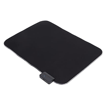 RGB Gaming Mouse Pad, Large LED Mouse Mat with Glossy Cover, Non Slip Rubber Base for Computer Accessories, 35 x 25cm Size with Multiple Lighting Modes