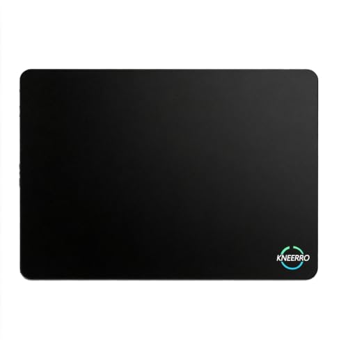 Glass Mouse Pad Gaming - Professional Esport Tempered Glasspad Micro-Etched Surface for Top Control and Speed,Hard Mousepad Black L - color: Black, size: 13.8L x 10.2W inches