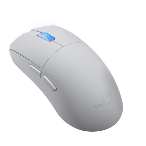 ASUS ROG Harpe II Ace Wireless Esports Gaming Mouse – 2025, Pro-Tested, Right-Handed, 48g Lightweight, Tri-Mode Connectivity, 42K DPI, 8K Polling, 101Hr Battery, Web-Based Tool, PC/Mac Support - White - color: White, style: Harpe II Ace