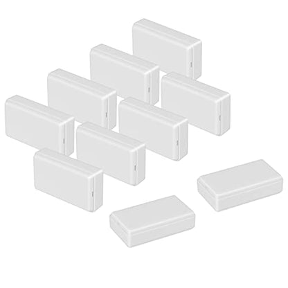 LeMotech Project Box 10 Pieces ABS Plastic Electrical Project Case Small Junction Box for Electronics White 1.97 x 1.10 x 0.59 inch (50 x 28 x 15 mm) - color: 10 pieces, size: 1.97"x 1.10"x 0.59"