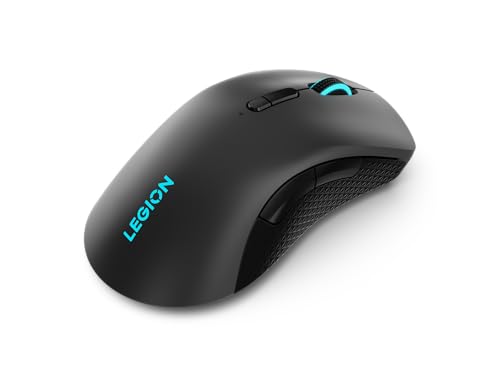 Lenovo Legion M600 RGB Wireless Gaming Mouse – 16,000 DPI, 9 Programmable Buttons, 200-Hour Battery Life, 50-Million Clicks Durability – Ambidextrous Computer Mouse (Black) - color: Iron Grey, size: Large | Ambidextrous, style: M600