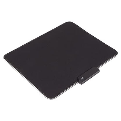 RGB Mouse Pad 300x250mm, LED Gaming Mouse Mat with 12 Lighting Effects, USB Wired RGB Mousepad for Low DPI Games, Foldable Design with Non - Slip Rubber Base