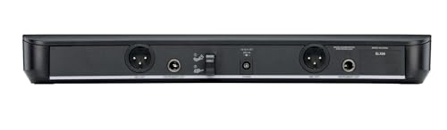 Shure BLX188/CVL Dual Wireless Lavalier System - H9 Band | 14-hour battery and 300 ft UHF range with two lavalier mics and dual-channel receiver for multi-presenter events - style: H9: 512-542 MHz