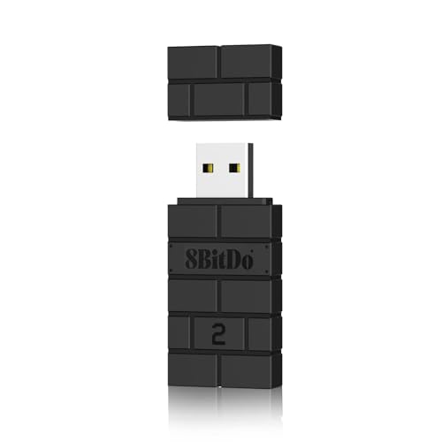 8Bitdo Adapter Switch Controller Adapter 2 USB Wireless for Windows, Mac & Raspberry Pi, Compatible with Xbox Series X & S, PS5/PS4/PS3 Controllers